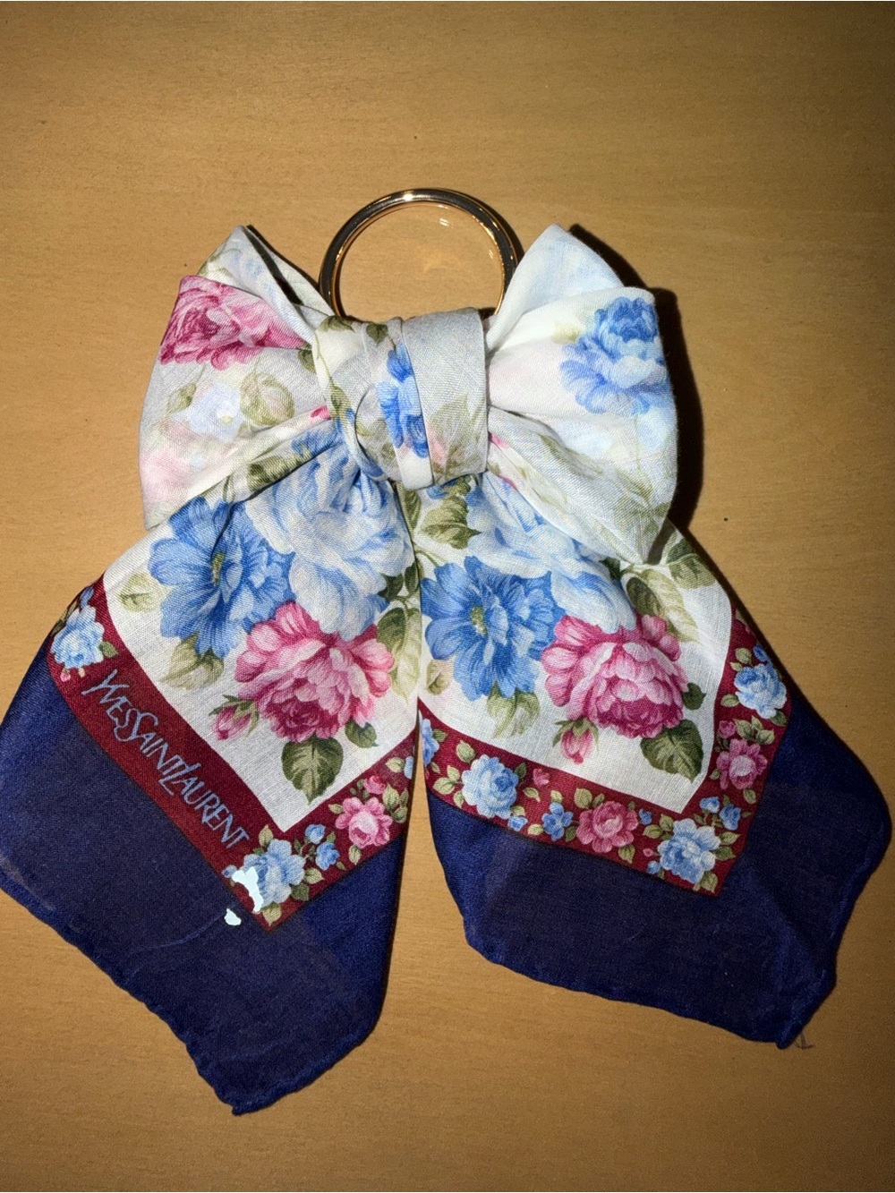 YSL scarf Bow charm